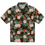 Cleveland Browns Hawaiian Shirt – Flamingo and Hibiscus