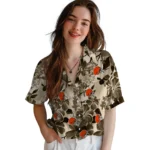Cleveland Browns Hawaiian Shirt – Hibiscus Arrangement
