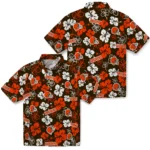 Cleveland Browns Hawaiian Shirt – Hibiscus Flower Design