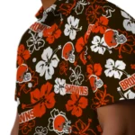 Cleveland Browns Hawaiian Shirt – Hibiscus Flower Design