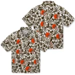 Cleveland Browns Hawaiian Shirt – Hibiscus Motif