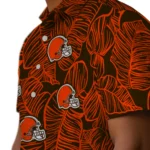Cleveland Browns Hawaiian Shirt – Leaf Outline