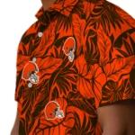 Cleveland Browns Hawaiian Shirt – Monstera Layer