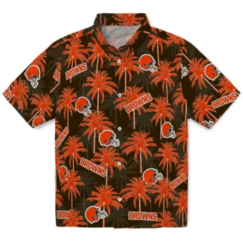 cleveland browns palm grove brown hawaiian shirts best selling