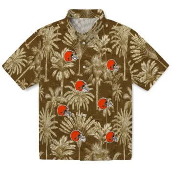 cleveland browns palm shadows brown hawaiian shirts best selling