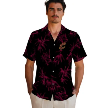 cleveland cavaliers bamboo branches wine black hawaiian shirts fashion forward