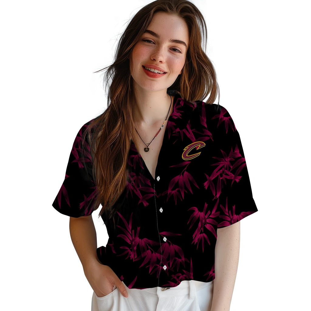 Cleveland Cavaliers Hawaiian Shirt - Bamboo Branches cleveland cavaliers bamboo branches wine black hawaiian shirts latest model