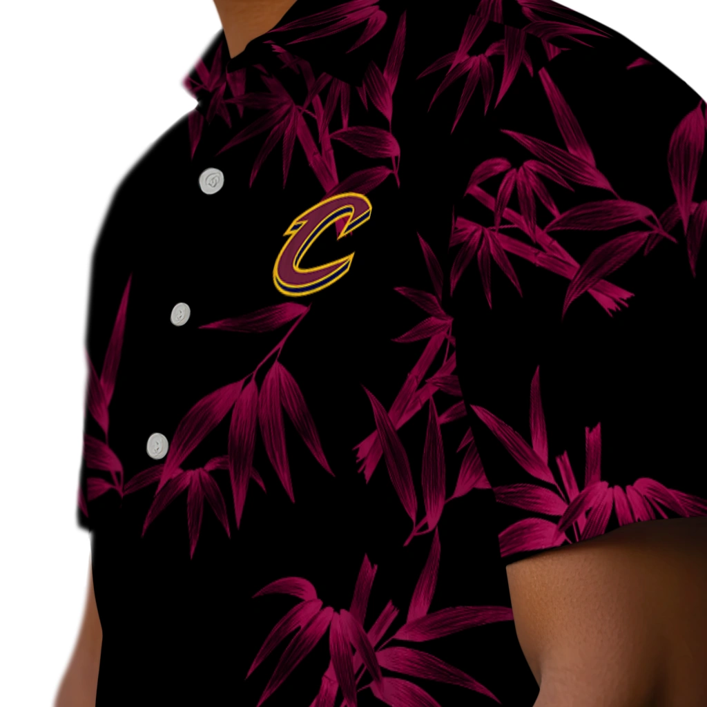 Cleveland Cavaliers Hawaiian Shirt - Bamboo Branches cleveland cavaliers bamboo branches wine black hawaiian shirts trendy