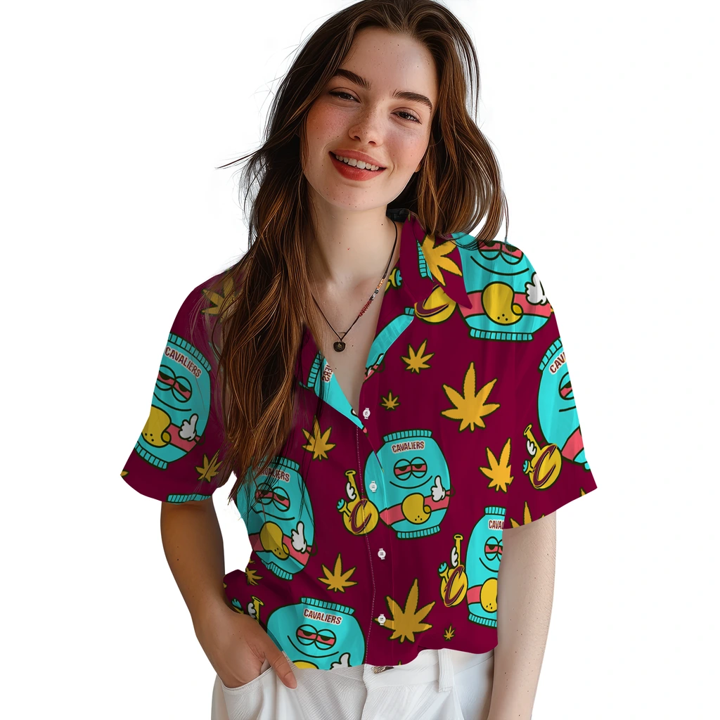Cleveland Cavaliers Hawaiian Shirt - Chill Vibe cleveland cavaliers bong smile wine hawaiian shirts latest model