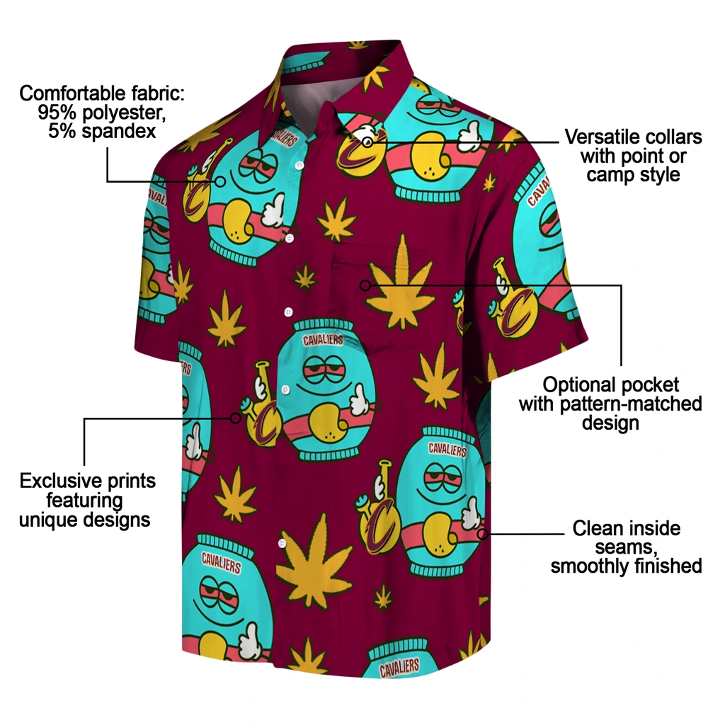 Cleveland Cavaliers Hawaiian Shirt - Chill Vibe cleveland cavaliers bong smile wine hawaiian shirts new arrival