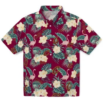 cleveland cavaliers flamingo palms wine hawaiian shirts best selling
