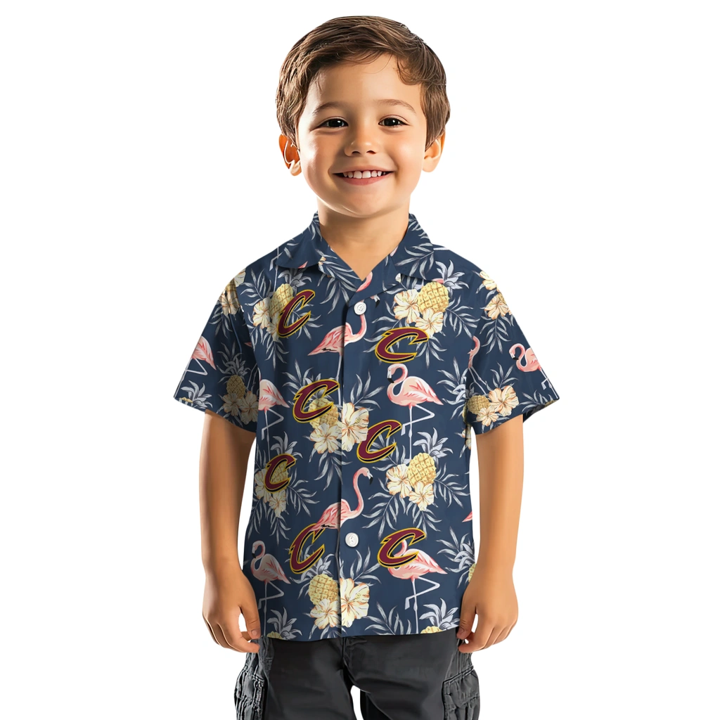 Cleveland Cavaliers Hawaiian Shirt - Flamingo Hibiscus cleveland cavaliers flamingo hibiscus navy hawaiian shirts top rated