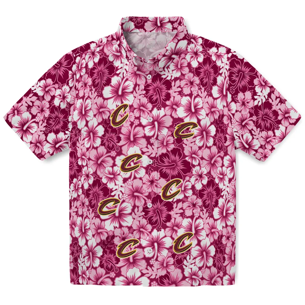 Cleveland Cavaliers Hawaiian Shirt - Hibiscus Blooms cleveland cavaliers hibiscus blooms wine hawaiian shirts best selling