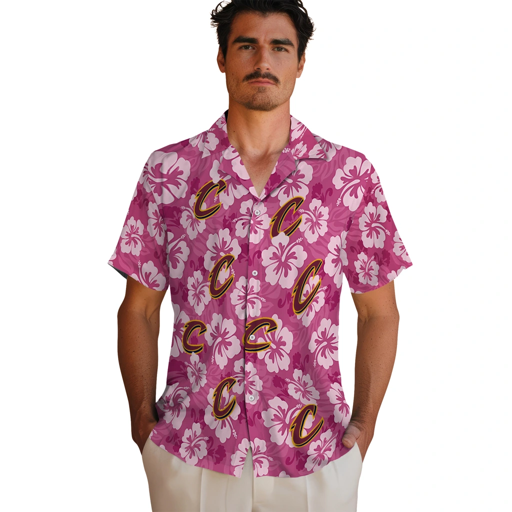 Cleveland Cavaliers Hawaiian Shirt - Hibiscus Cluster cleveland cavaliers hibiscus cluster wine hawaiian shirts fashion forward