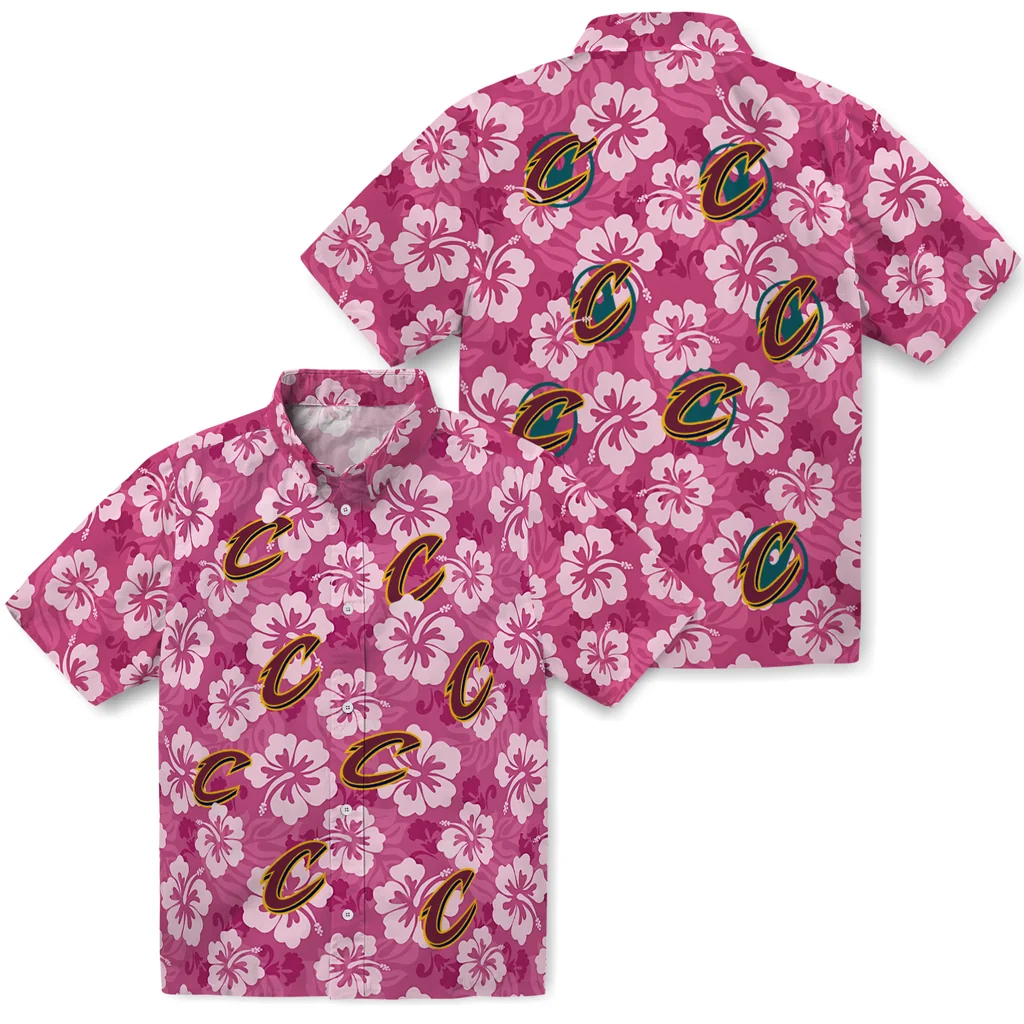 Cleveland Cavaliers Hawaiian Shirt - Hibiscus Cluster cleveland cavaliers hibiscus cluster wine hawaiian shirts high quality