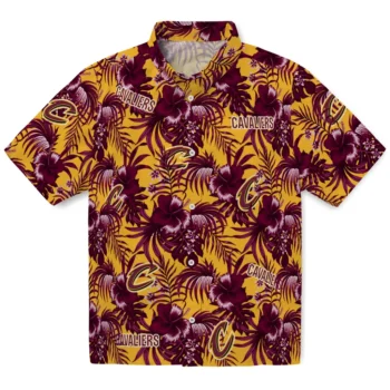cleveland cavaliers hibiscus exotic wine hawaiian shirts best selling