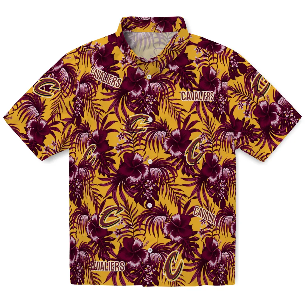 Cleveland Cavaliers Hawaiian Shirt - Hibiscus Exotic cleveland cavaliers hibiscus exotic wine hawaiian shirts best selling