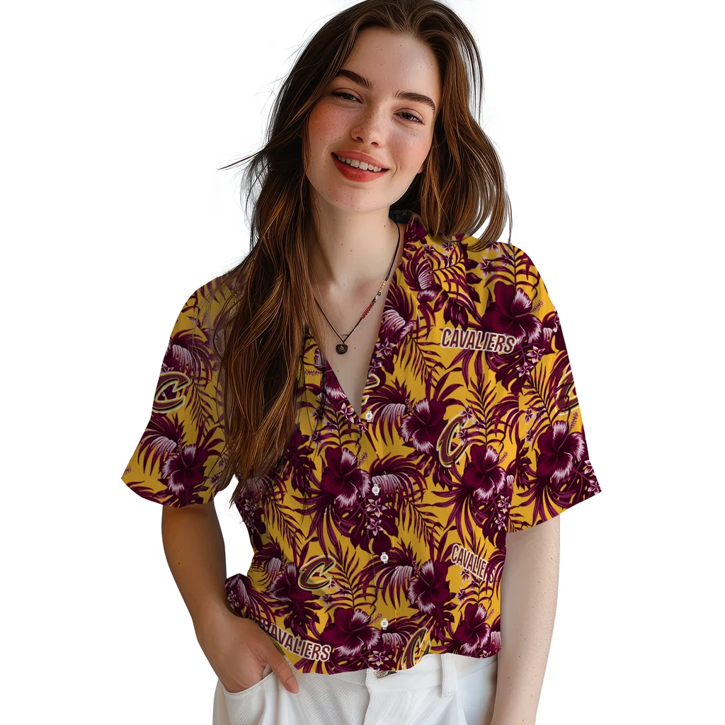 Cleveland Cavaliers Hawaiian Shirt - Hibiscus Exotic cleveland cavaliers hibiscus exotic wine hawaiian shirts latest model