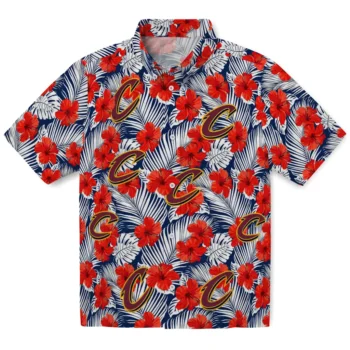 cleveland cavaliers hibiscus fiesta red royal blue hawaiian shirts best selling