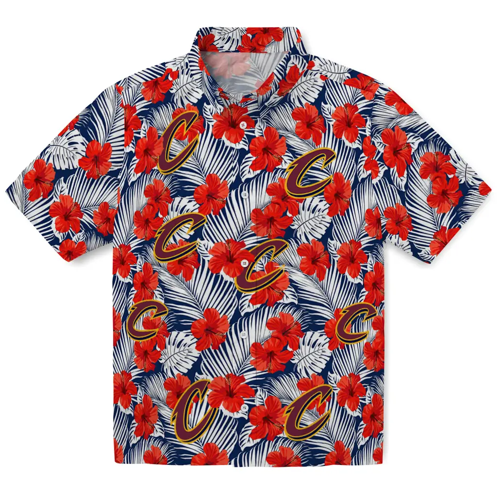 Cleveland Cavaliers Hawaiian Shirt - Hibiscus Fiesta cleveland cavaliers hibiscus fiesta red royal blue hawaiian shirts best selling
