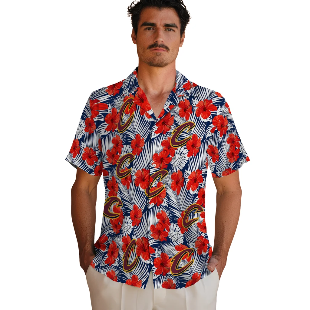 Cleveland Cavaliers Hawaiian Shirt - Hibiscus Fiesta cleveland cavaliers hibiscus fiesta red royal blue hawaiian shirts fashion forward