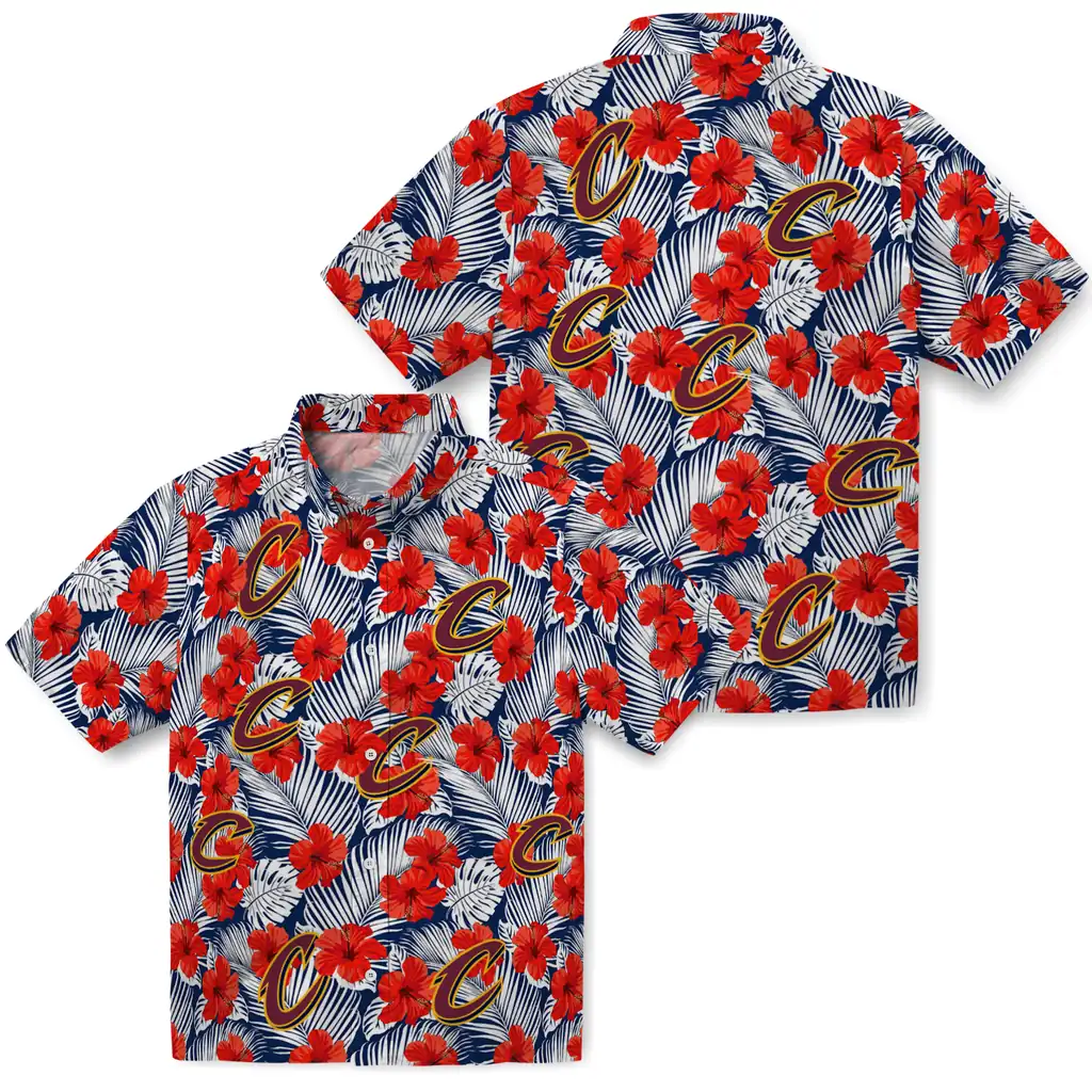 Cleveland Cavaliers Hawaiian Shirt - Hibiscus Fiesta cleveland cavaliers hibiscus fiesta red royal blue hawaiian shirts high quality