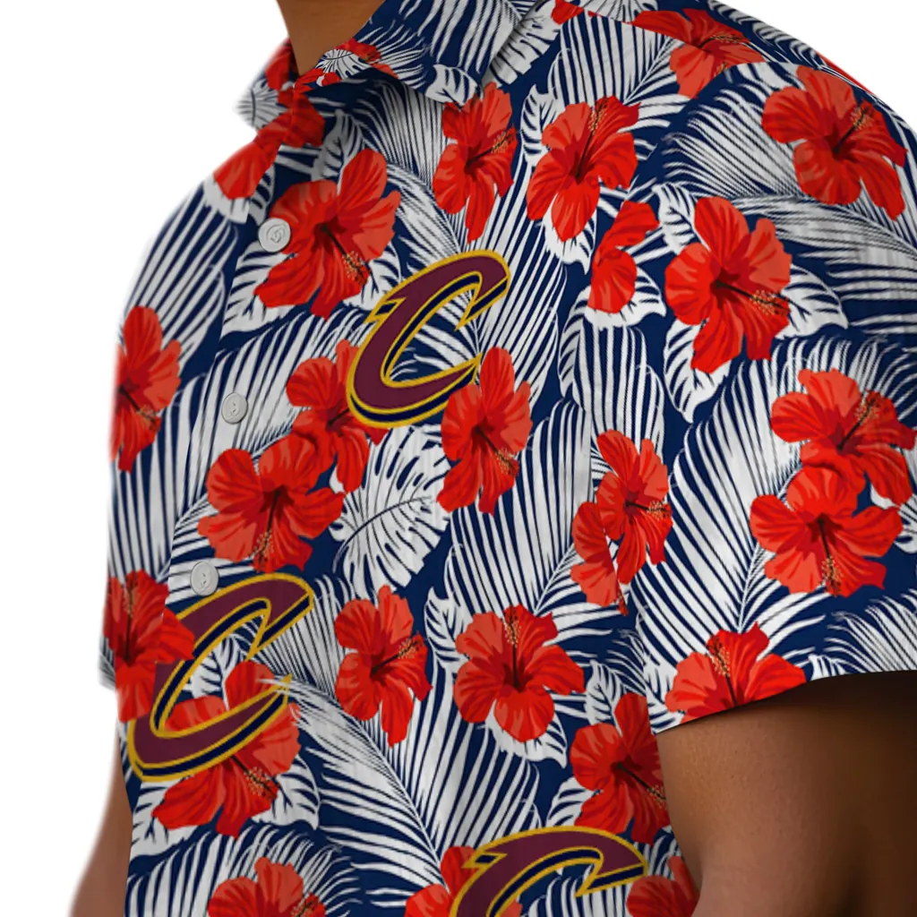 Cleveland Cavaliers Hawaiian Shirt - Hibiscus Fiesta cleveland cavaliers hibiscus fiesta red royal blue hawaiian shirts trendy