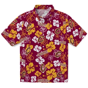 cleveland cavaliers hibiscus bloom wine hawaiian shirts best selling