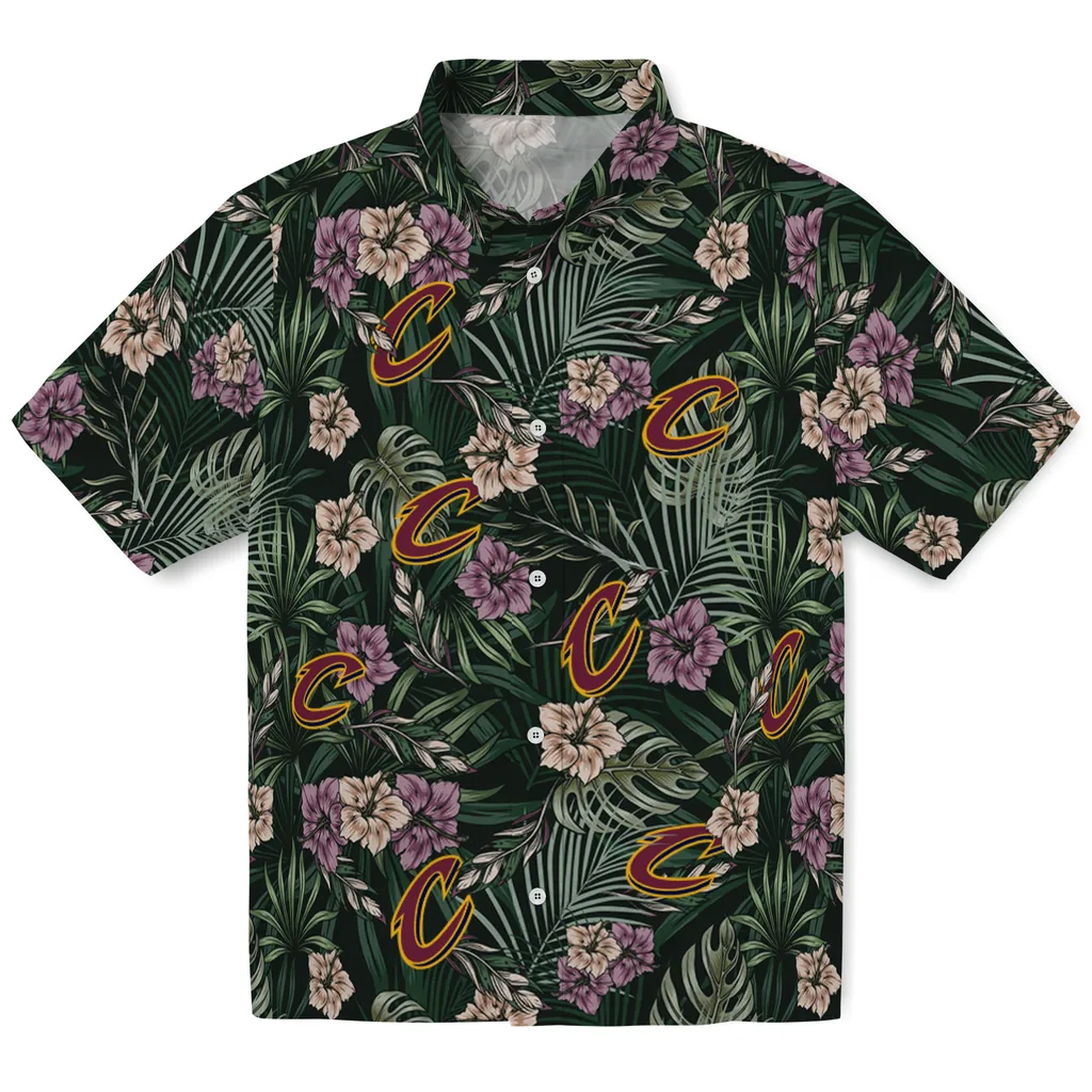 Cleveland Cavaliers Hawaiian Shirt - Hibiscus Leaves Pattern cleveland cavaliers hibiscus leaves pattern green hawaiian shirts best selling
