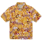 Cleveland Cavaliers Hawaiian Shirt – Hibiscus Overlay