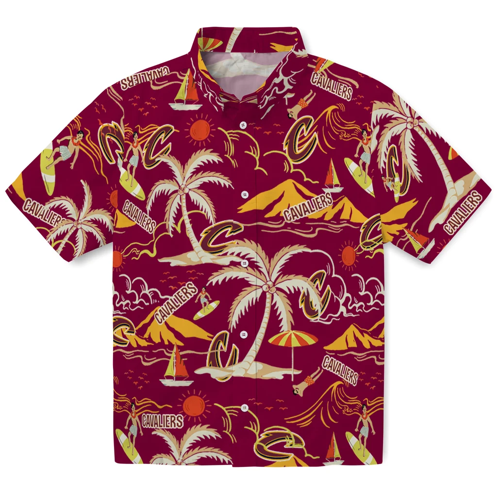 Cleveland Cavaliers Hawaiian Shirt - Palm Tree Island cleveland cavaliers palm tree island wine hawaiian shirts best selling