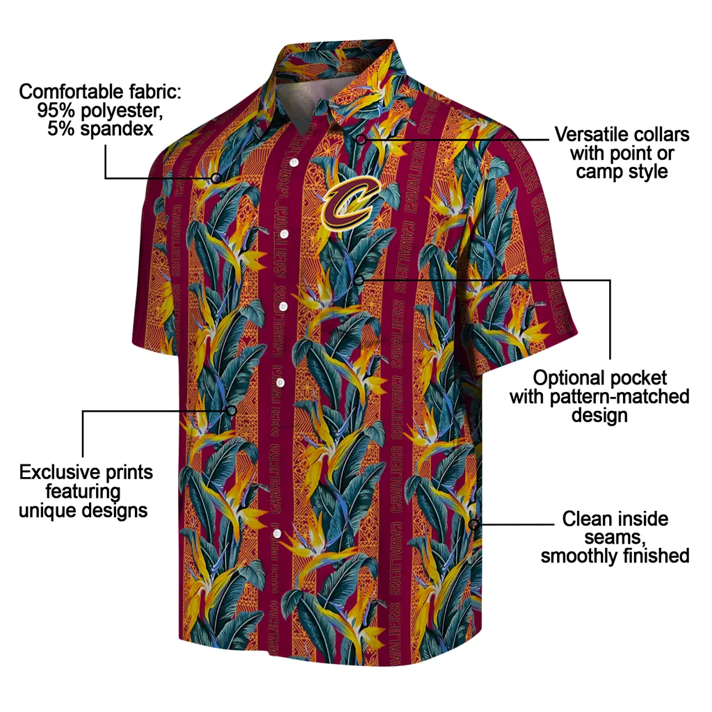 Cleveland Cavaliers Hawaiian Shirt - Paradise Vines cleveland cavaliers paradise vines wine hawaiian shirts new arrival