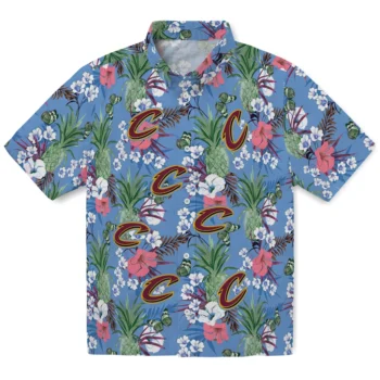cleveland cavaliers pineapple bouquet best sky blue hawaiian shirts best selling