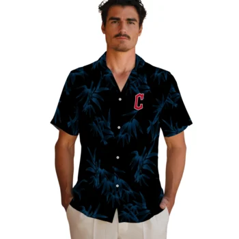 cleveland guardians bamboo branches navy blue black hawaiian shirts fashion forward