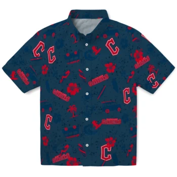 cleveland guardians beach vibe navy hawaiian shirts best selling