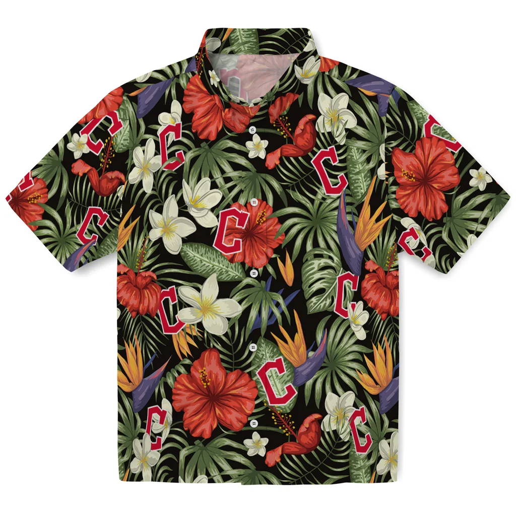 Cleveland Guardians Hawaiian Shirt - Hawaii Floral Hibiscus cleveland guardians hibiscus bird hawaiian shirts best selling