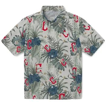 cleveland guardians hibiscus designs beige hawaiian shirts best selling