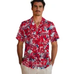 Cleveland Guardians Hawaiian Shirt – Hibiscus Overlay