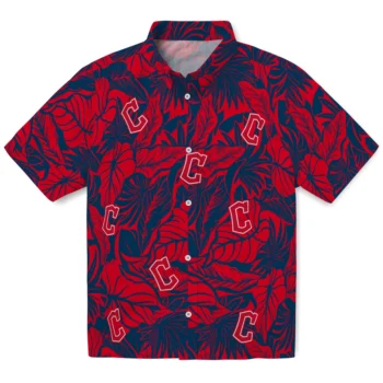 cleveland guardians monstera layer navy blue hawaiian shirts best selling
