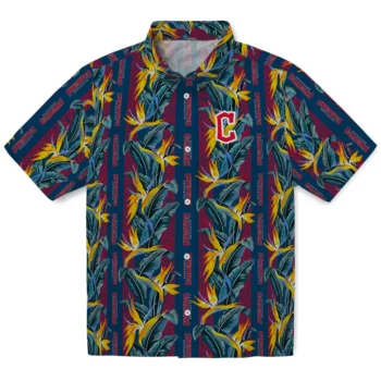 cleveland guardians paradise vines navy blue hawaiian shirts best selling