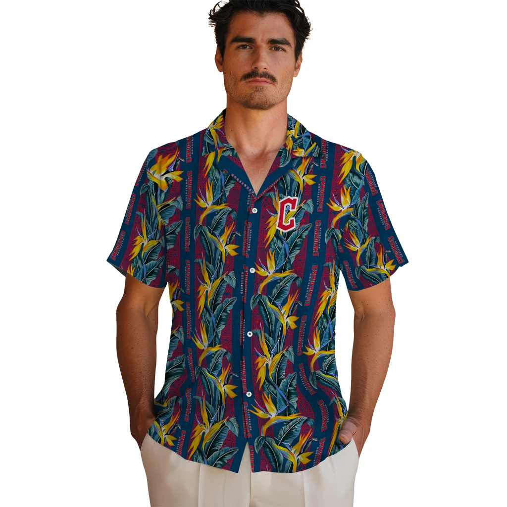 Cleveland Guardians Hawaiian Shirt - Paradise Vines cleveland guardians paradise vines navy blue hawaiian shirts fashion forward