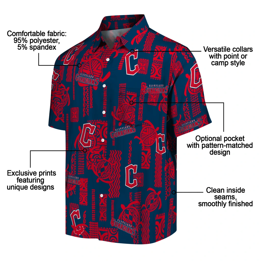 Cleveland Guardians Hawaiian Shirt - Turtle Lines cleveland guardians turtle lines navy blue hawaiian shirts new arrival