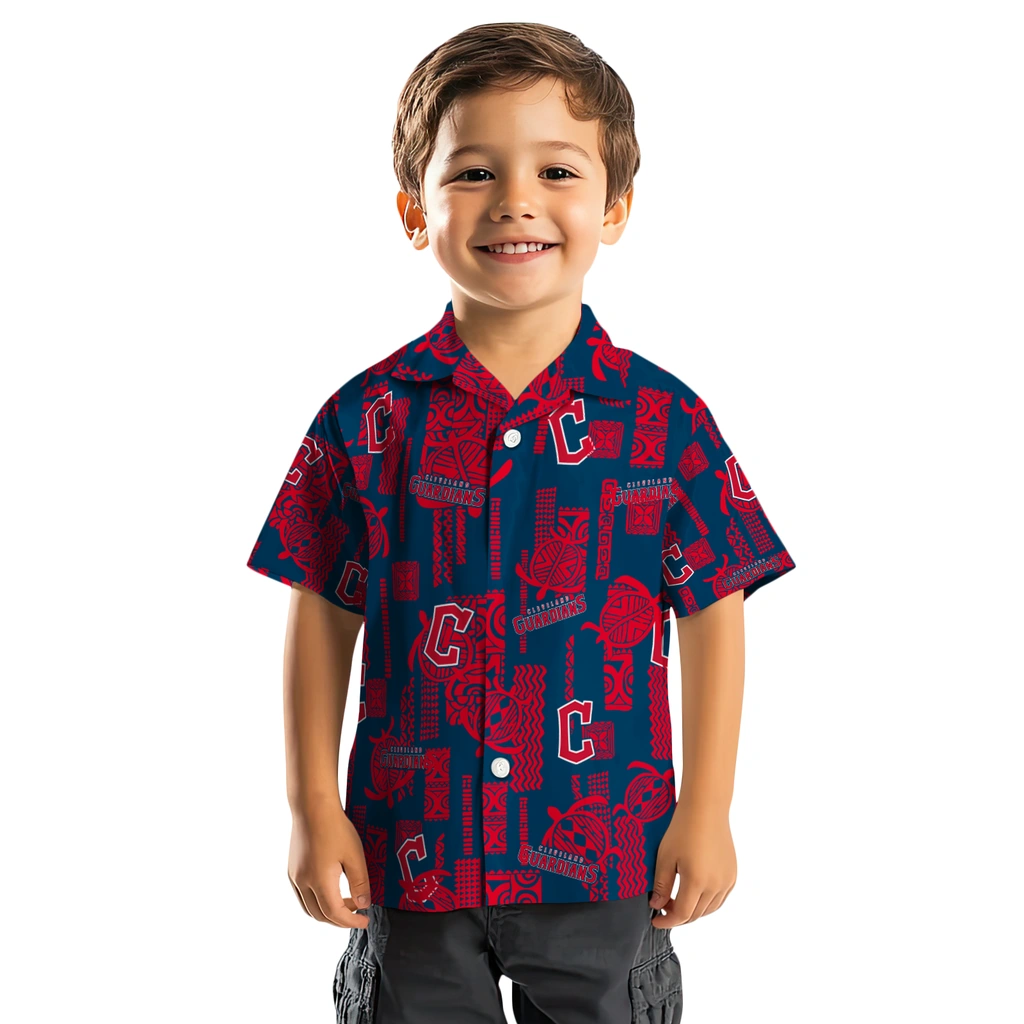 Cleveland Guardians Hawaiian Shirt - Turtle Lines cleveland guardians turtle lines navy blue hawaiian shirts top rated