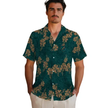 coastal carolina chanticleers hibiscus petals green hawaiian shirts fashion forward