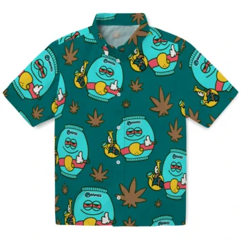coastal carolina chanticleers bong smile green hawaiian shirts best selling