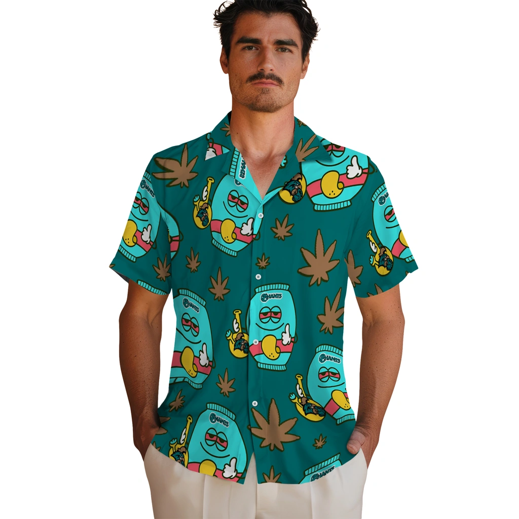 Coastal Carolina Chanticleers Hawaiian Shirt - Chill Vibe coastal carolina chanticleers bong smile green hawaiian shirts fashion forward
