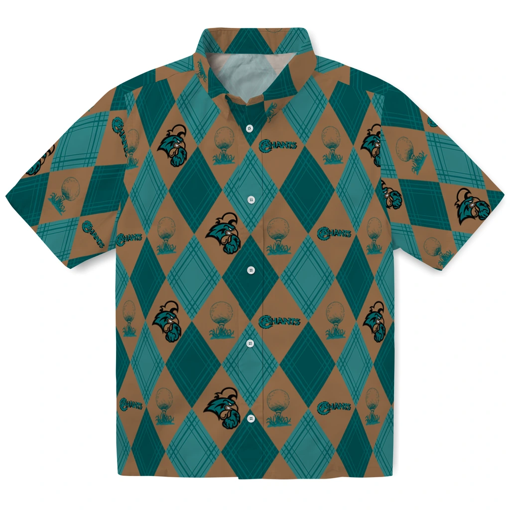 Coastal Carolina Chanticleers Hawaiian Shirt - Golfing Plaid coastal carolina chanticleers balloon plaid green hawaiian shirts best selling