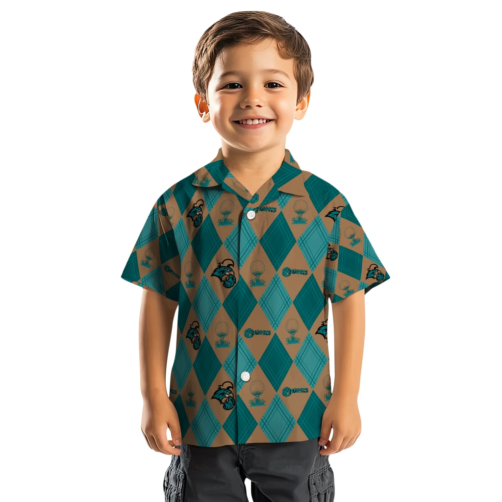 Coastal Carolina Chanticleers Hawaiian Shirt - Golfing Plaid coastal carolina chanticleers balloon plaid green hawaiian shirts top rated