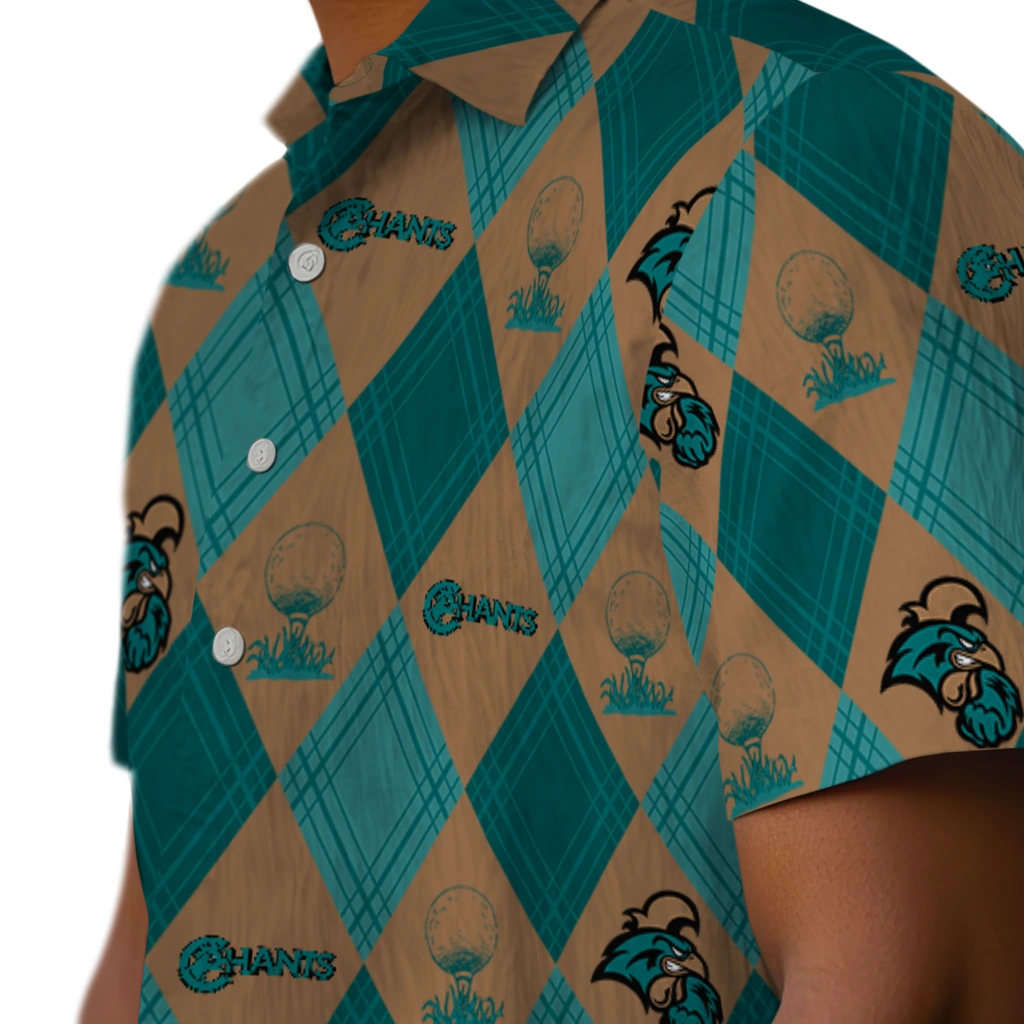 Coastal Carolina Chanticleers Hawaiian Shirt - Golfing Plaid coastal carolina chanticleers balloon plaid green hawaiian shirts trendy