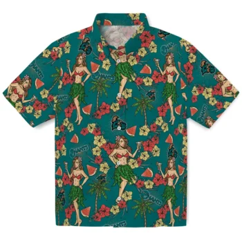 coastal carolina chanticleers hawaiian girls design green hawaiian shirts best selling
